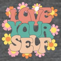 Love Yourself Floral Positive Quote Kids Hoodie