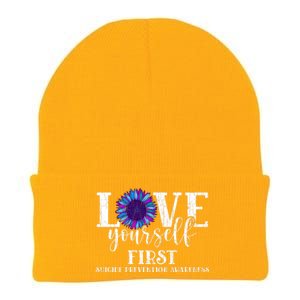 Love Yourself First Suicide Prevention Awareness Graphic Funny Gift Knit Cap Winter Beanie