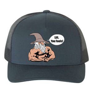 Lift You Fools Wizard Weightlifting Bodybuilding Gym Fitness Yupoong Adult 5-Panel Trucker Hat