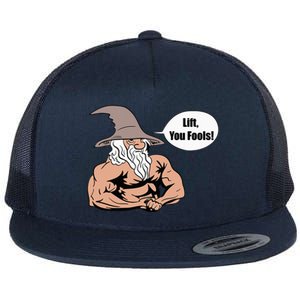 Lift You Fools Wizard Weightlifting Bodybuilding Gym Fitness Flat Bill Trucker Hat