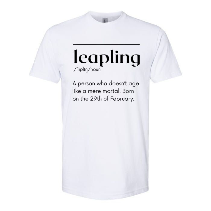 Leap Year February 29 Leapling Definition Funny Birthday Softstyle CVC T-Shirt