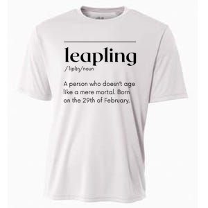 Leap Year February 29 Leapling Definition Funny Birthday Cooling Performance Crew T-Shirt