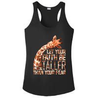 Let Your Faith Be Taller Than Your Fear Giraffe Ladies PosiCharge Competitor Racerback Tank