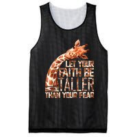 Let Your Faith Be Taller Than Your Fear Giraffe Mesh Reversible Basketball Jersey Tank