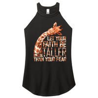 Let Your Faith Be Taller Than Your Fear Giraffe Women's Perfect Tri Rocker Tank