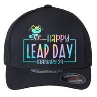 Leap Year February 29 Birthday Cute Frog Happy Leap Day Flexfit Unipanel Trucker Cap