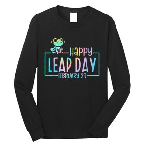 Leap Year February 29 Birthday Cute Frog Happy Leap Day Long Sleeve Shirt