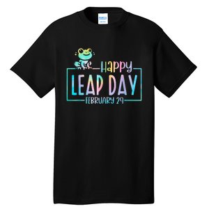 Leap Year February 29 Birthday Cute Frog Happy Leap Day Tall T-Shirt