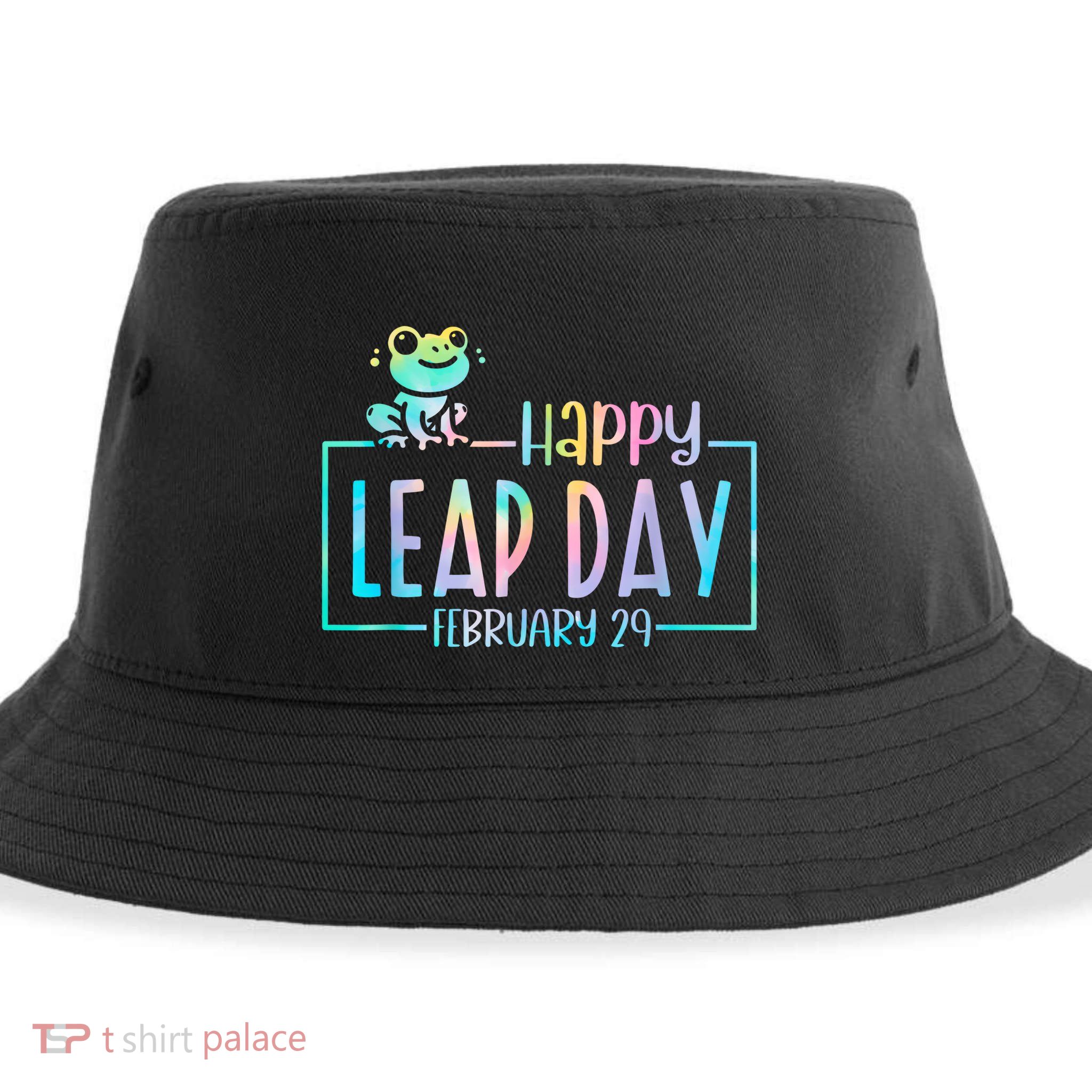 Leap Year February 29 Birthday Cute Frog Happy Leap Day Sustainable Bucket Hat