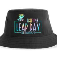 Leap Year February 29 Birthday Cute Frog Happy Leap Day Sustainable Bucket Hat