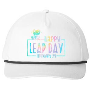 Leap Year February 29 Birthday Cute Frog Happy Leap Day Snapback Five-Panel Rope Hat