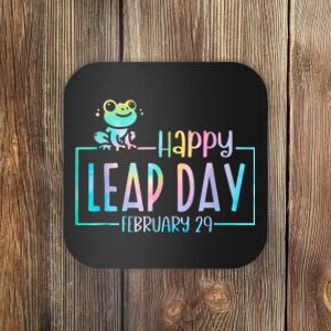 Leap Year February 29 Birthday Cute Frog Happy Leap Day Coaster