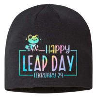 Leap Year February 29 Birthday Cute Frog Happy Leap Day Sustainable Beanie