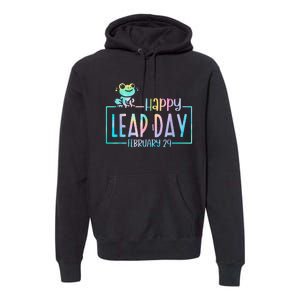 Leap Year February 29 Birthday Cute Frog Happy Leap Day Premium Hoodie