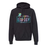 Leap Year February 29 Birthday Cute Frog Happy Leap Day Premium Hoodie