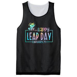 Leap Year February 29 Birthday Cute Frog Happy Leap Day Mesh Reversible Basketball Jersey Tank