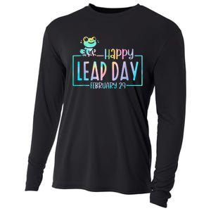 Leap Year February 29 Birthday Cute Frog Happy Leap Day Cooling Performance Long Sleeve Crew