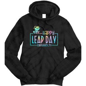 Leap Year February 29 Birthday Cute Frog Happy Leap Day Tie Dye Hoodie