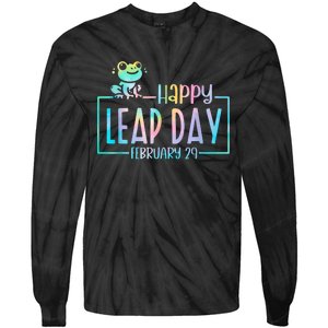 Leap Year February 29 Birthday Cute Frog Happy Leap Day Tie-Dye Long Sleeve Shirt