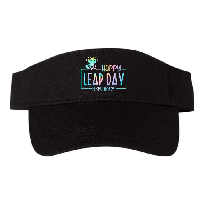 Leap Year February 29 Birthday Cute Frog Happy Leap Day Valucap Bio-Washed Visor