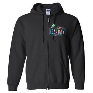 Leap Year February 29 Birthday Cute Frog Happy Leap Day Full Zip Hoodie