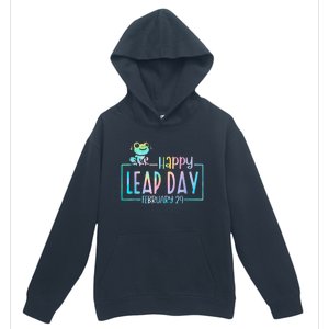 Leap Year February 29 Birthday Cute Frog Happy Leap Day Urban Pullover Hoodie