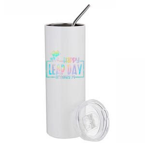 Leap Year February 29 Birthday Cute Frog Happy Leap Day Stainless Steel Tumbler