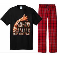 Let Your Faith Be Taller Than Your Fear Giraffe Pajama Set