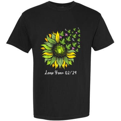 Leap Year Flying Frogs Sunflower Feb 29 2024 Garment-Dyed Heavyweight T-Shirt