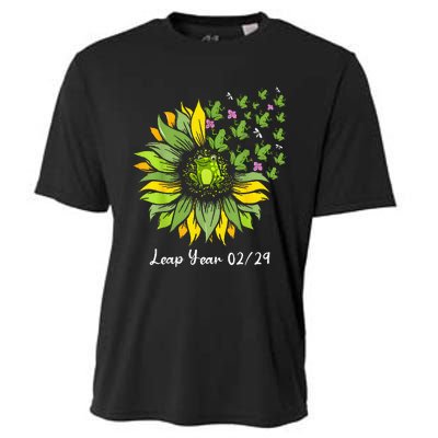 Leap Year Flying Frogs Sunflower Feb 29 2024 Cooling Performance Crew T-Shirt