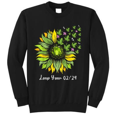 Leap Year Flying Frogs Sunflower Feb 29 2024 Sweatshirt