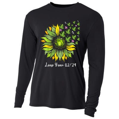 Leap Year Flying Frogs Sunflower Feb 29 2024 Cooling Performance Long Sleeve Crew