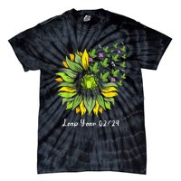 Leap Year Flying Frogs Sunflower Feb 29 2024 Tie-Dye T-Shirt