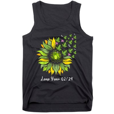 Leap Year Flying Frogs Sunflower Feb 29 2024 Tank Top