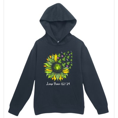 Leap Year Flying Frogs Sunflower Feb 29 2024 Urban Pullover Hoodie