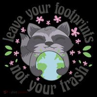 Leave Your Footprints Not Your Trash Earth Day Impact Tech Backpack