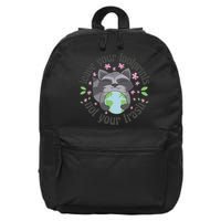 Leave Your Footprints Not Your Trash Earth Day 16 in Basic Backpack