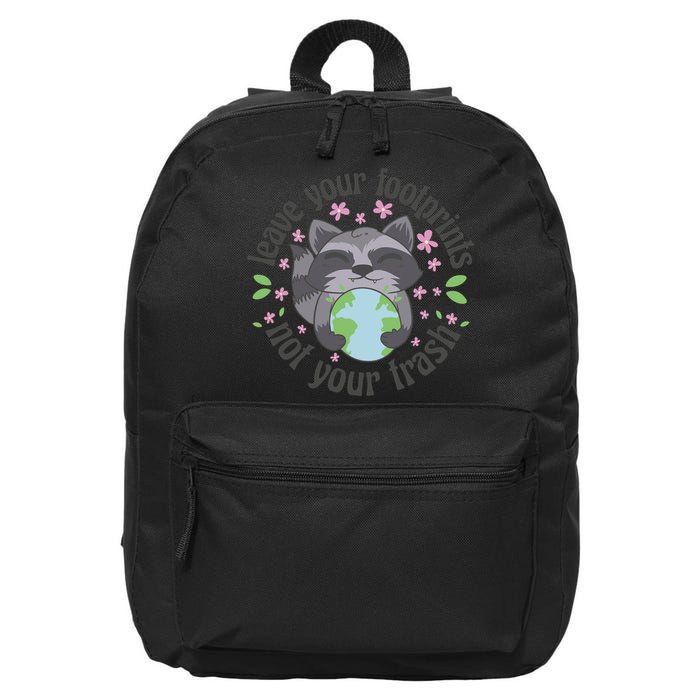 Leave Your Footprints Not Your Trash Earth Day 16 in Basic Backpack