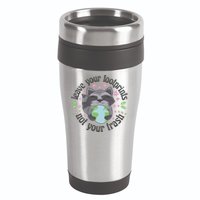 Leave Your Footprints Not Your Trash Earth Day 16oz Travel Tumbler