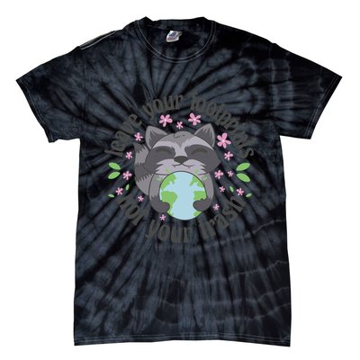 Leave Your Footprints Not Your Trash Earth Day Tie-Dye T-Shirt