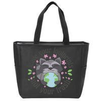 Leave Your Footprints Not Your Trash Earth Day Zip Tote Bag