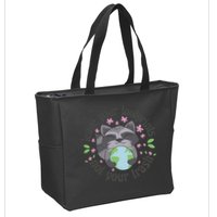 Leave Your Footprints Not Your Trash Earth Day Zip Tote Bag