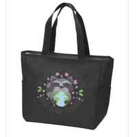Leave Your Footprints Not Your Trash Earth Day Zip Tote Bag