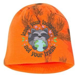 Leave Your Footprints Not Your Trash Earth Day Kati - Camo Knit Beanie