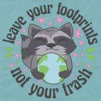 Leave Your Footprints Not Your Trash Earth Day Sueded Cloud Jersey T-Shirt