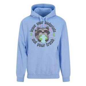 Leave Your Footprints Not Your Trash Earth Day Unisex Surf Hoodie