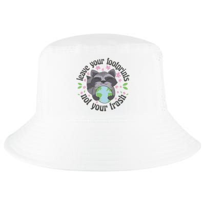 Leave Your Footprints Not Your Trash Earth Day Cool Comfort Performance Bucket Hat