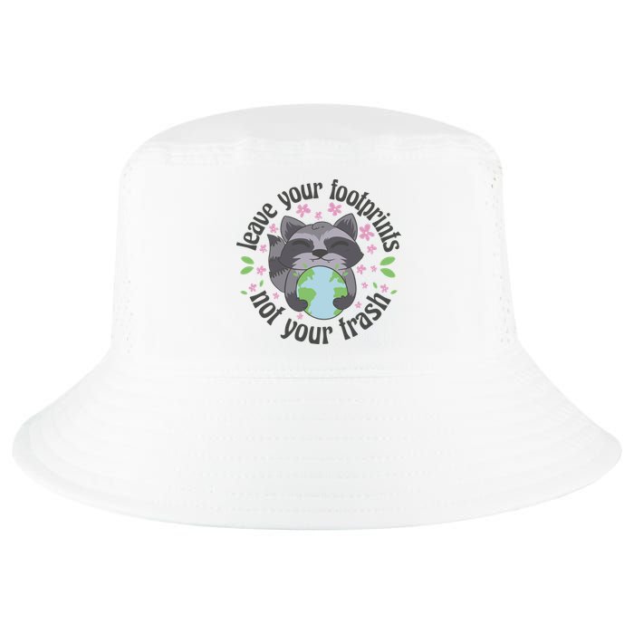 Leave Your Footprints Not Your Trash Earth Day Cool Comfort Performance Bucket Hat