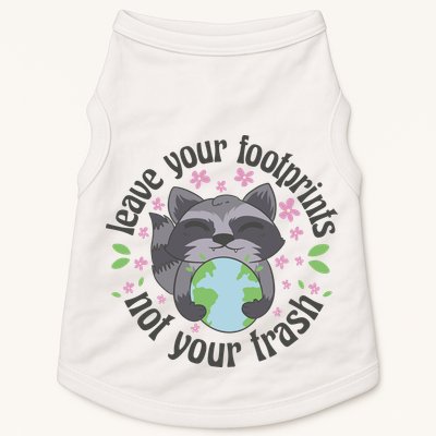 Leave Your Footprints Not Your Trash Earth Day Doggie Tank