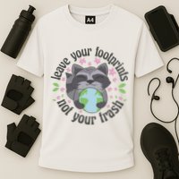 Leave Your Footprints Not Your Trash Earth Day Performance Shirt